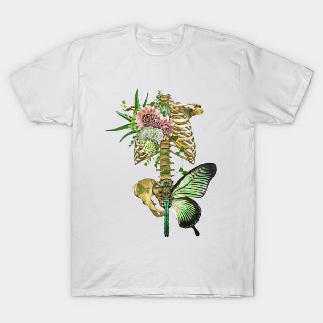 Blooming Ribcage T-Shirt by BrickorBrackdesigns